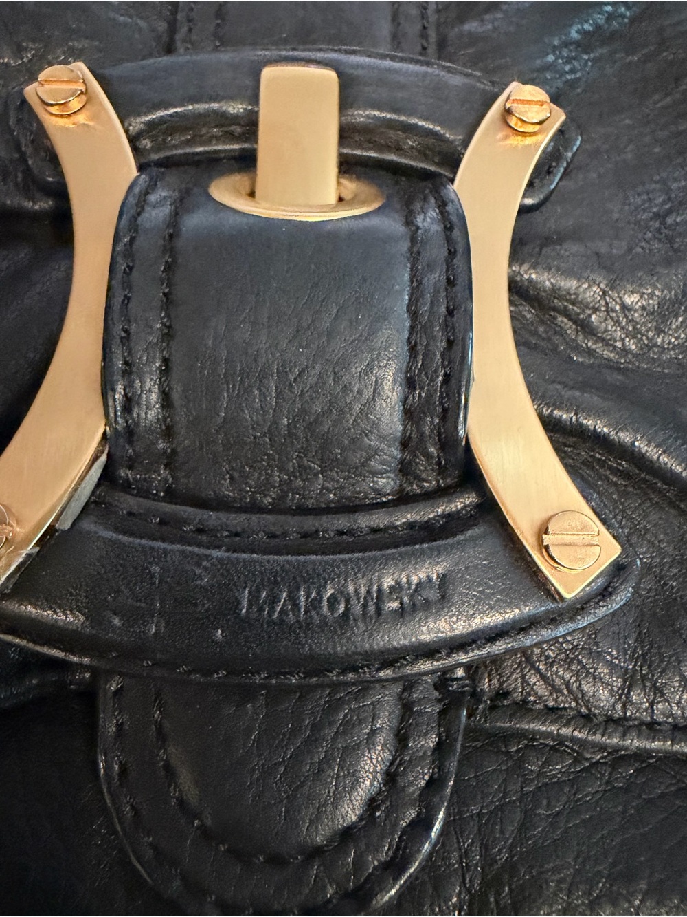 B. Makowsky black shoulder bag convertible clutch - Picture 5 of 8